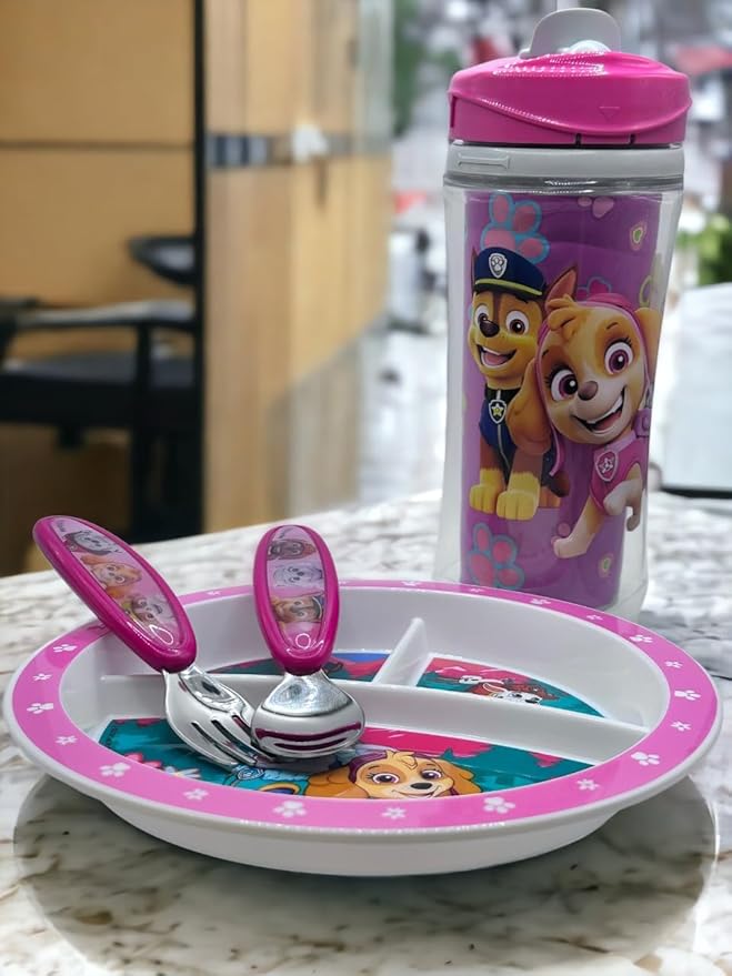 Playtex Baby Sipsters Sport Spout PAW Patrol Sippy Cup for 24+ Months, 12 Ounce, Pink Skye Design, Insulated Toddler Water Bottle for Kids, Spill-Proof Cups for Toddlers 1-3, Stage 4