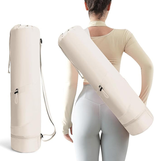 Yoga Mat Bag, Yoga Bag with Adjustable Strap and Pockets for Women & Men, Lightweight Carrier for Yoga, Workout, Outdoor Use