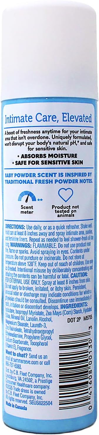 Special Pack of 5 SUMMERS EVE SPRAY BABY POWDER 2 oz X 5 Personal Healthcare / Health Care
