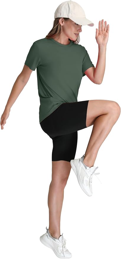 OFEEFAN Workout Tops for Women UPF 50+ Breathable Quick Dry Loose Fit T Shirt Outdoor Yoga Running Hiking Gym Tee Top