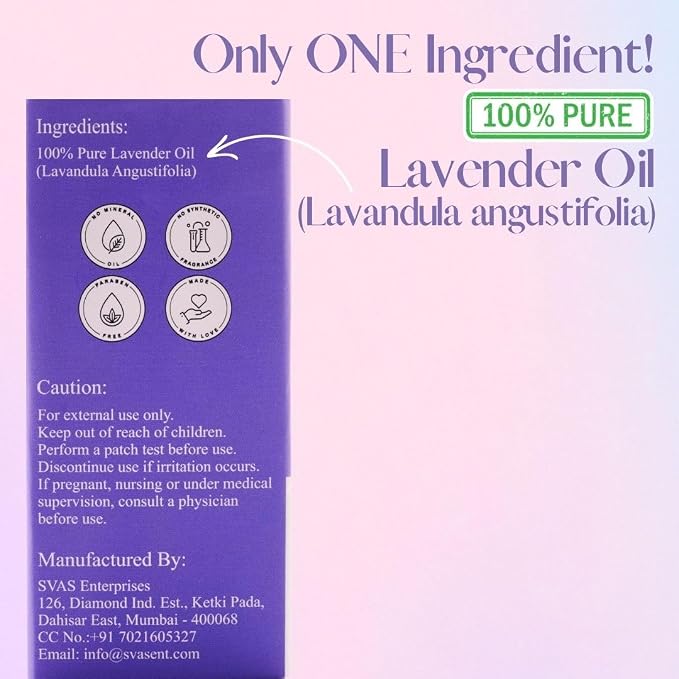 Lavender Essential Oil | 100% Pure & Undiluted | for Diffuser, Aromatherapy & Relaxing Self Care Rituals | 1 fl oz (30 mL)