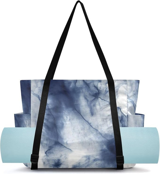 MCHIVER Yoga Bag for Women Men Large Yoga Mat Bag with Adjustable Strap Workout Bags Totes for Pilates Yoga Travel