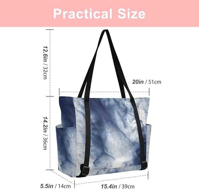 MCHIVER Yoga Bag for Women Men Large Yoga Mat Bag with Adjustable Strap Workout Bags Totes for Pilates Yoga Travel