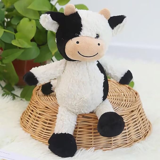 Cow Stuffed Animal Plush Doll Toy 11.8 inch for Girls Boys Christmas Children's (Cow Stand)