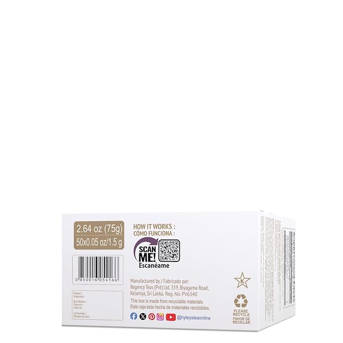 HYLEYS Colon Cleanse Tea, Blackberry Flavor - 50 Individually Wrapped Herbal Tea Bags - Caffeine Free, Gluten Free