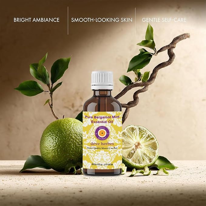 Deve Herbes Pure Bergamot Mint Essential Oil (Mentha citrata) Steam Distilled 630ml (21 oz)