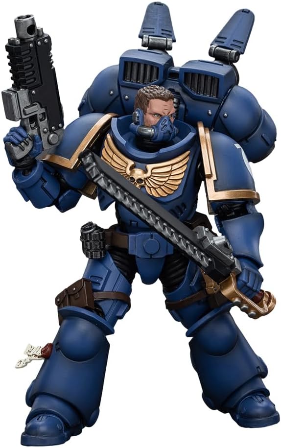 JOYTOY Warhammer 40,000 1/18 Action Figures Ultramarines Jump Pack Intercessors Intercessor 1 Collection Models Christmas Birthday Gifts