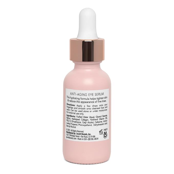 Pearlesssence Anti-Aging Eye Serum with Retinol & Collagen - Helps Reduce Fine Lines & Wrinkles | Gentle & Lightweight Formula | Plumps & Tightens (1oz)
