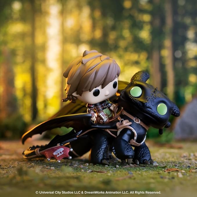 Funko Pop! Rides Deluxe: How to Train Your Dragon – Hiccup with Toothless - Collectable Vinyl Figure - Gift Idea - Official Merchandise - for Kids & Adults - Movies Fans