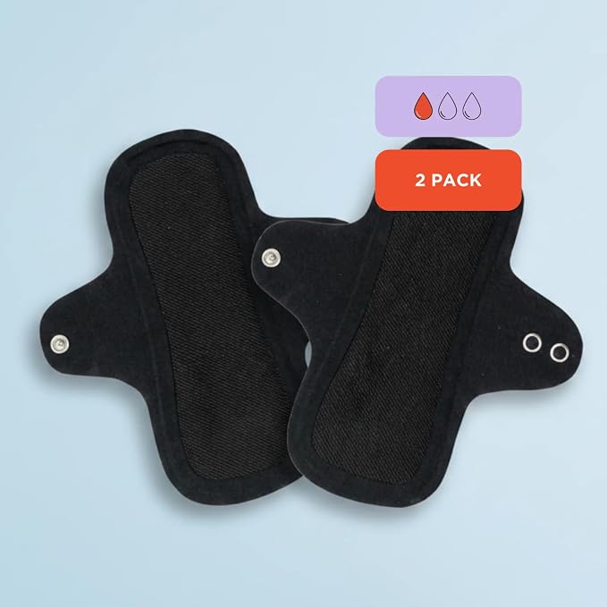 Reusable Panty Liners Fresher Than A Daisy 2 Pack Ultra Thin Leakproof Quick Wick Dry Gusset Technology Washable Oeko TEX Certified Breathable Adjustable Snap Fasteners Women Essentials