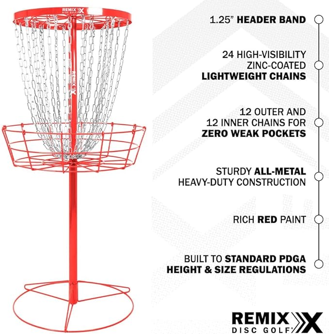 Remix Deluxe Practice Basket for Disc Golf - Choose Your Color and Style