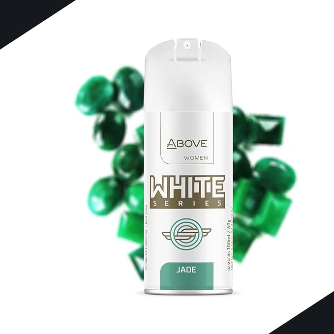 ABOVE White Series Body Spray, Jade, 2.12 oz - Deodorant Spray - Masks Perspiration Odors - Long-Lasting Dry Spray - Paraben-Free - Cruelty-Free