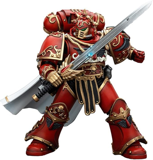JOYTOY Warhammer The Horus Heresy Blood Angels Legion Praetor with Paragon Blade 1:18 Scale Action Figure Mecha Joy Toy Collection Model 4.9in