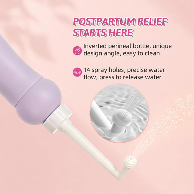 Postpartum Recovery Kit for Mom After Birth, Recovery Essentials with Peri Bottle, Cooling Spray, 4 Disposable Underwear, 30 Pad Liners & Hot Cold Packs