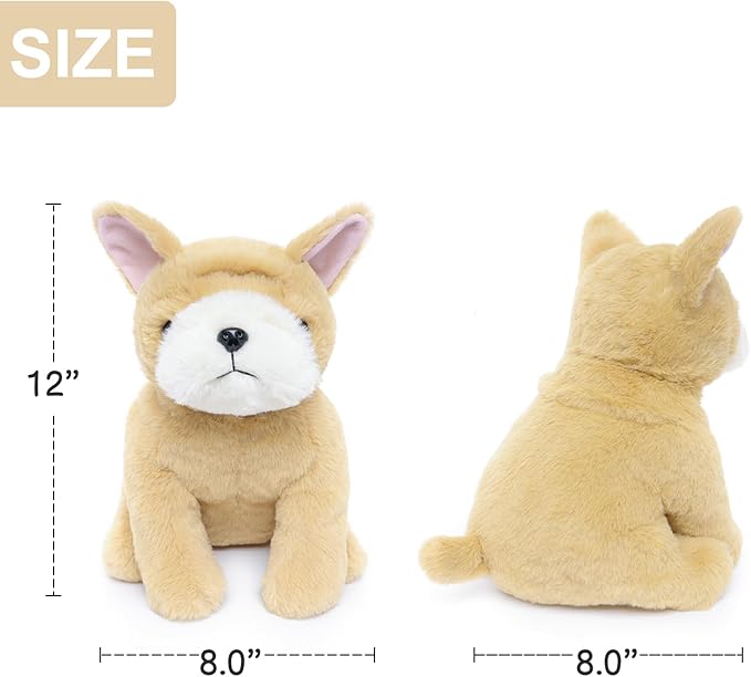 French Bulldog Stuffed Animals Plush Toys Puppy Dog for Kids, Boys, and Girls - 12 inches