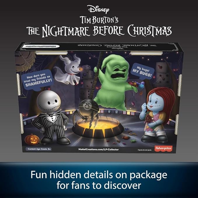 Little People Collector Disney Tim Burton’s the Nightmare Before Christmas Special Edition Set for Adults and Fans, 4 Figures