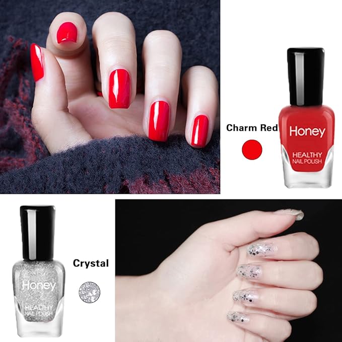 Non Toxic Nail Polish Set, Easy Peel Off and Fast Dry, Eco Friendly and Organic Water Based Nail Polish for Women, Teens (12 Bottles, 5ML)