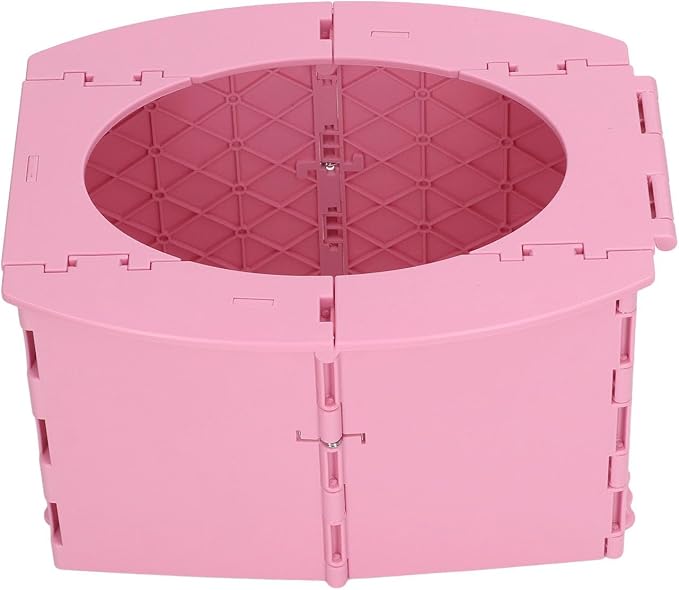 KIMISS Foldable Portable Toddler Potty - Travel & Camping Baby Toilet for Easy on Long Drives (Pink)