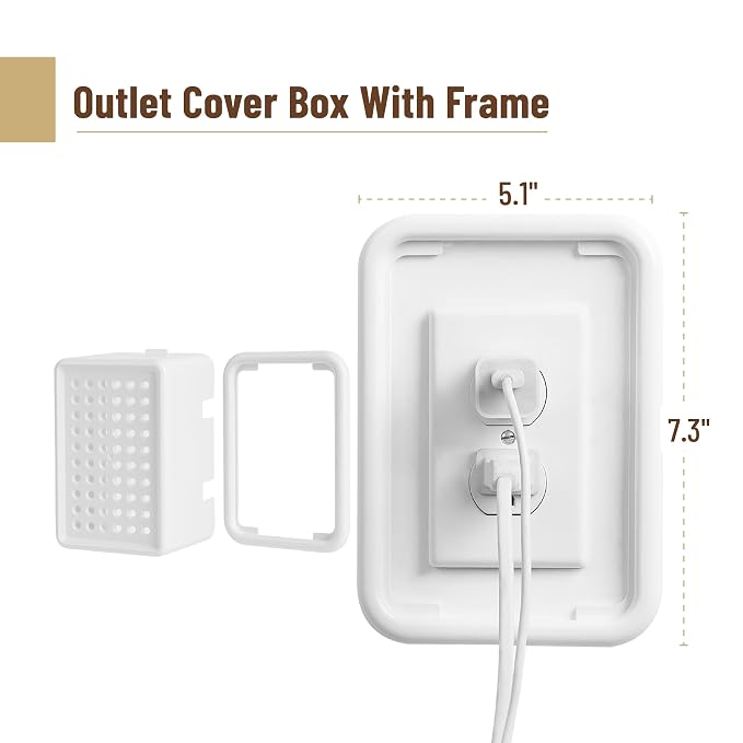 Bates Extra Large Baby Safety Outlet Box, Plug Covers for Electrical Outlets, Child Proof Socket Covers