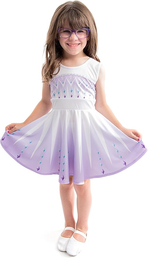 Little Adventures Ice Coronation Princess Twirl Dress - Machine Washable Girls Child Pretend Play and Party Outfit No Glitter