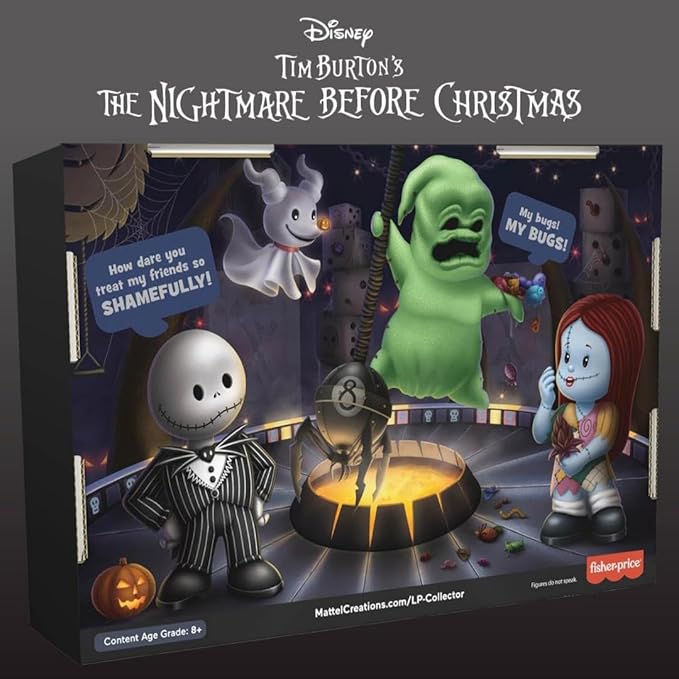 Little People Collector Disney Tim Burton’s the Nightmare Before Christmas Special Edition Set for Adults and Fans, 4 Figures