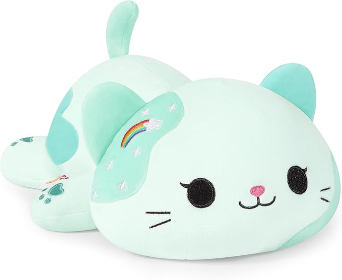 Onsoyours Original Rainbow Cat Plush 20 Inch Kitty Plushies Toy Kitten Stuffed Animal Soft Pillow Kawaii Plushie Gift for Kids & Adults (Rainbow Cat, 20")