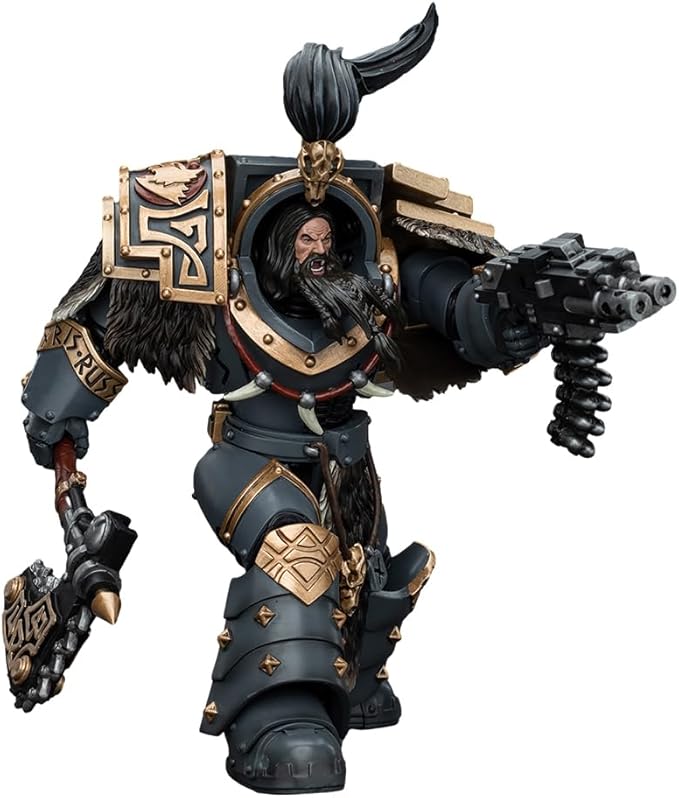 JOYTOY Warhammer 40K 1/18 Action Figure Space Wolves Varagyr Wolf Guard Squad Varagyr Terminator 1 The Horus Heresy 5.59 inch Collection Model