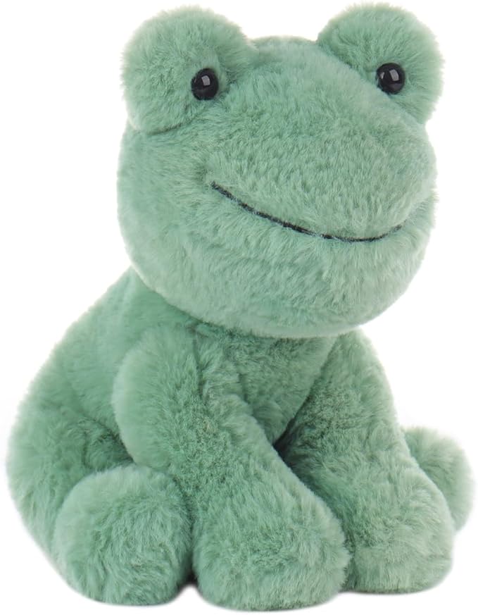 Apricot Lamb Soft Cuddly Green Plush Frog Stuffed Animal Perfect for Child - 8 Inches
