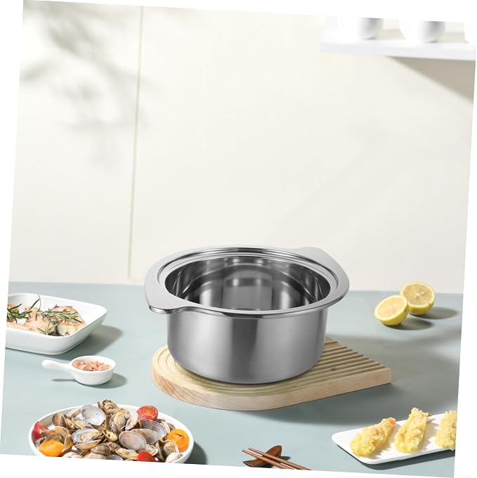 ABOOFAN Single Serve Hot Pot for Induction Cookers Reusable Soup Pot for Noodles Stews More Easy to Clean Cooking Cookware