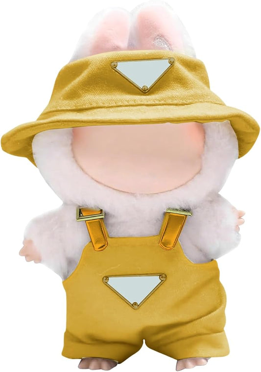 17cm Clothes Set (NO Doll): Hat & Overalls Set for 17cm Accessories Suit - Stylish Adorable Dolls Clothes Accessories - Cute Clothes for Dress up Unique Style (ZL-C003)