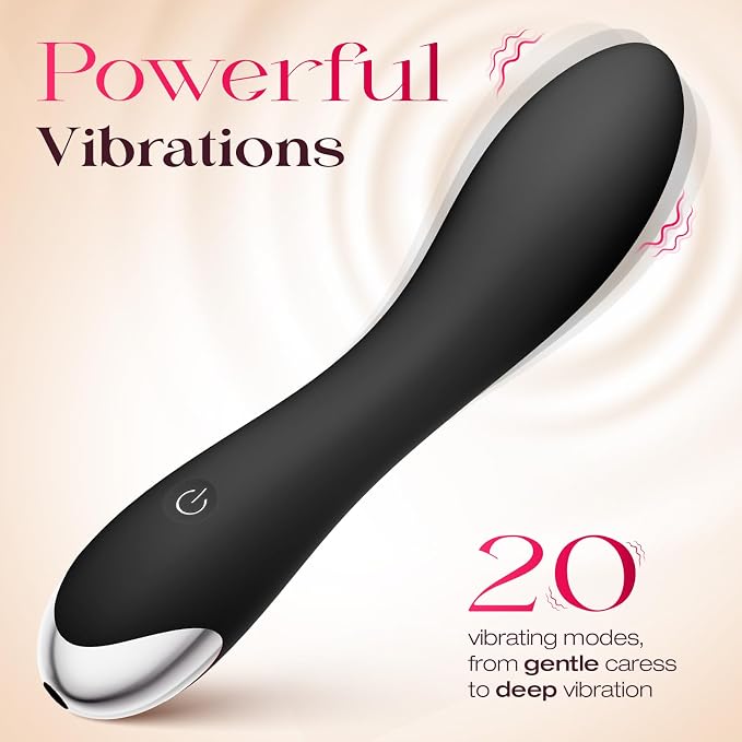 MOOLIGIRL Dildo Vibrator Kits, Women Sex Toys Adult Toy APP Control 20 Modes with 4 Replacement Silicone Heads for Solo and Couples, IPX6 G Spot Vibrators for Clitoral Nipple and S&M Floggers Black