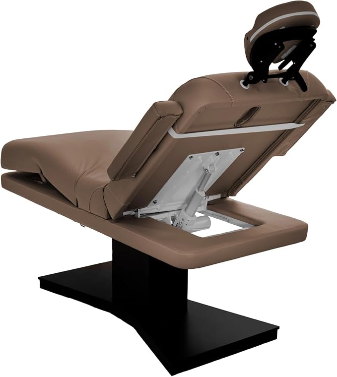 SKINACT Milo 3.0 Motor (with Independent Leg Adjustment) Electric Massage & Facial Bed/Table Sand top and Dark Brown Base