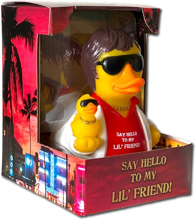 CelebriDucks - Say Hello to My Lil' Friend - Floating Rubber Ducks - Collectible Bath Toy Gift for Kids & Adults of All Ages