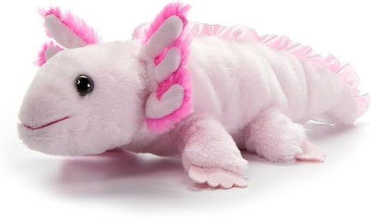 The Petting Zoo Axolotl Stuffed Animal Plushie, Gifts for Kids, Scoopz Sealife Animals, Pink Salamander Plush Toy, 8 inches