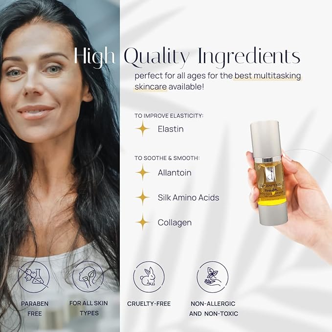 Distinction Firmalift Face & Eye Serum with Collagen & Elastisome – Anti Aging Hydrating Serum – Helps Smooth Fine Lines, Firm & Refresh Skin – Lightweight Daily Formula - 1 Fl Oz