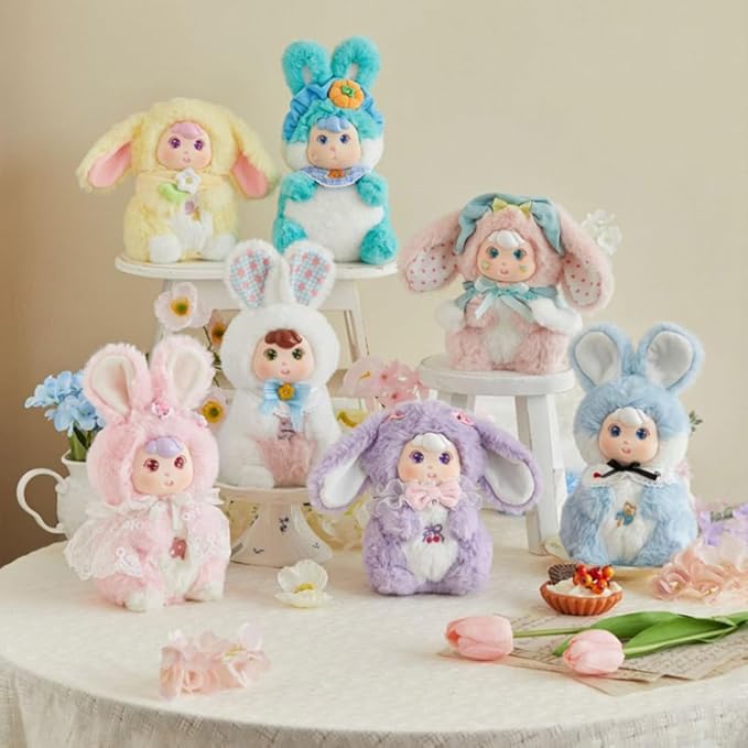 Sweetheart Tea Party Plush Blind Box, 7.8inch Mystery Box Figures 1PCS (1 of 7 Possible Styles) Cute Kawaii Collectible Surprise Gift Birthday Gifts