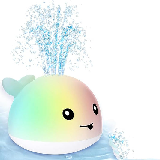 ZHENDUO Baby Bath Toys, Light Up Bath Toys, Sprinkler Bathtub Toys for Toddlers Infant Kids Boys, Automatic Spray Water Bath Toy, Pool Bathroom Baby Toy