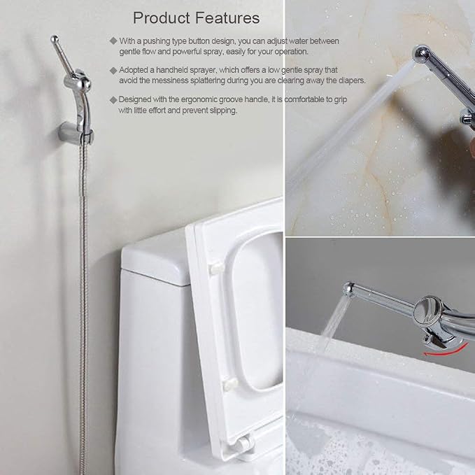 Home Shower Enema Kits Vaginal Anal Cleaner Anal Cleansing Nozzle Fit for Regulator Douche System for Men and Women, 59 inch Shower Hose