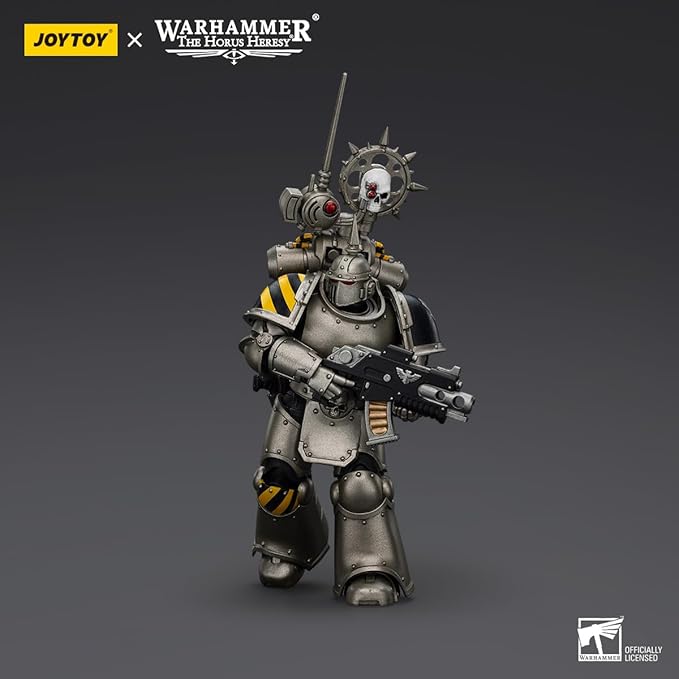 JOYTOY 1/18 Action Figures - Warhammer The Horus Heresy Iron Warriors MKlIl Tactical Legionary with Nuncio-vox - 5‘’,Highly Posable Collectible Model Ages 15+