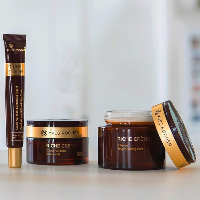 Yves Rocher Eye Cream Riche Crème Comforting Anti-wrinkle with precious oils, for Mature Skin + Dry skin, 14 ml tube