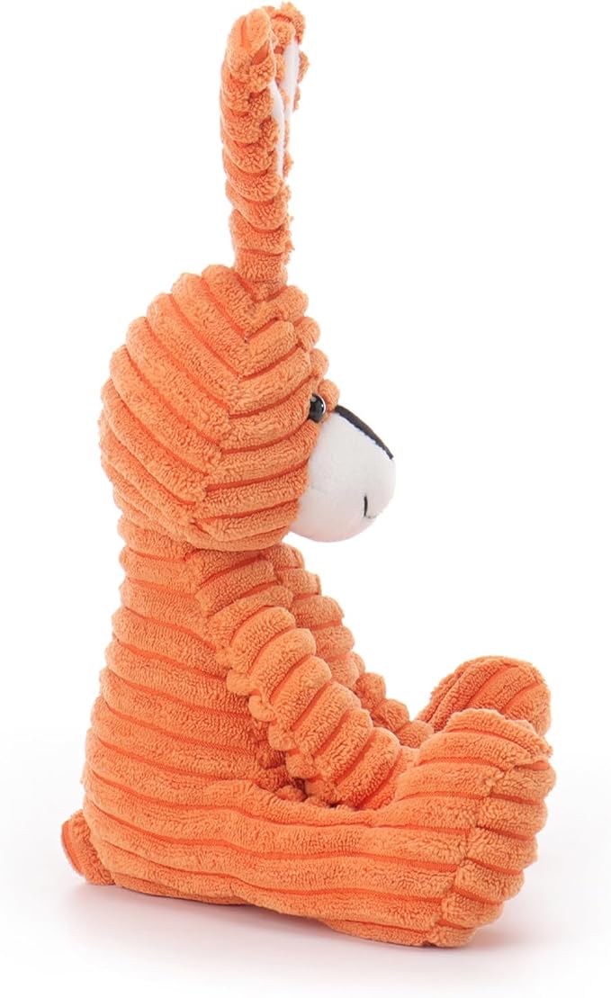 Apricot Lamb Orange Corduroy Bunny Stuffed Animals for Kids, Soft Cute Plush Toys for Baby Girl and Boy, 9 Inches