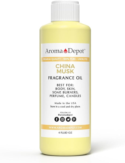 Aroma Depot 4 oz / 4 Ounce China Musk Unisex Perfume/Body Oil Our Interpretation, Premium Quality Uncut Fragrance Oil