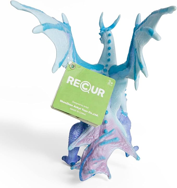 RECUR Wind Dragon Action Figurine, 7.5 Inch Statue Toys for Boys Girls Kids, RPG Figures Miniatures for Display & Roleplaying, Collectors Toy Age 3 +