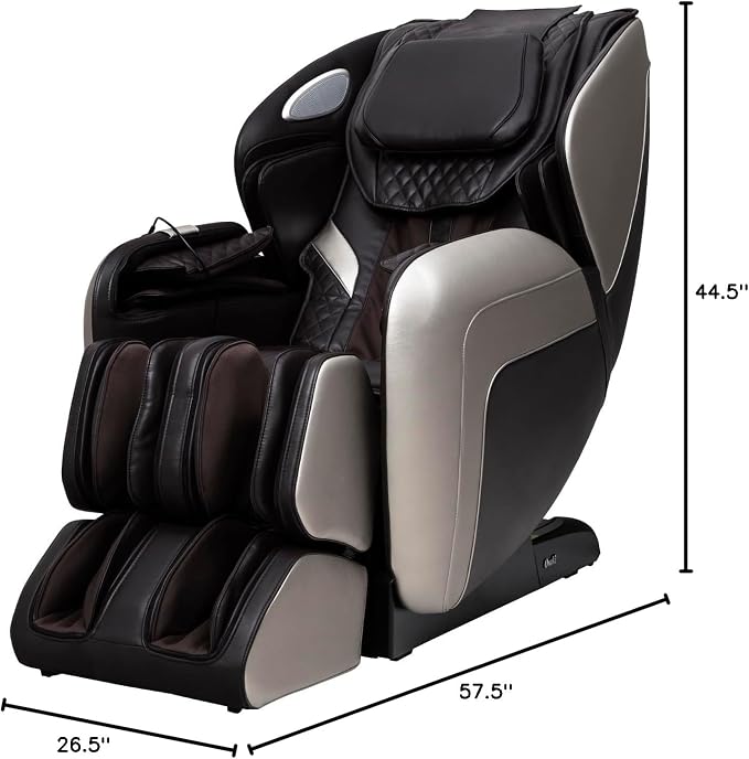 Osaki OS-Atai SL-Track Zero Gravity Full Body Airbag Massage Back and Calf Infrared Heat with Foot Roller Massage (Taupe)
