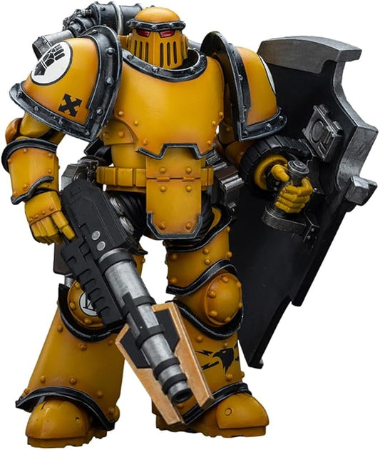 YIZRIO JoyToy Warhammer 40K Sons of Horus 1/18 Imperial Fists Legion MkIII Breacher Squad Legion Breacher with Lascutter 4.8in Action Figure Kits