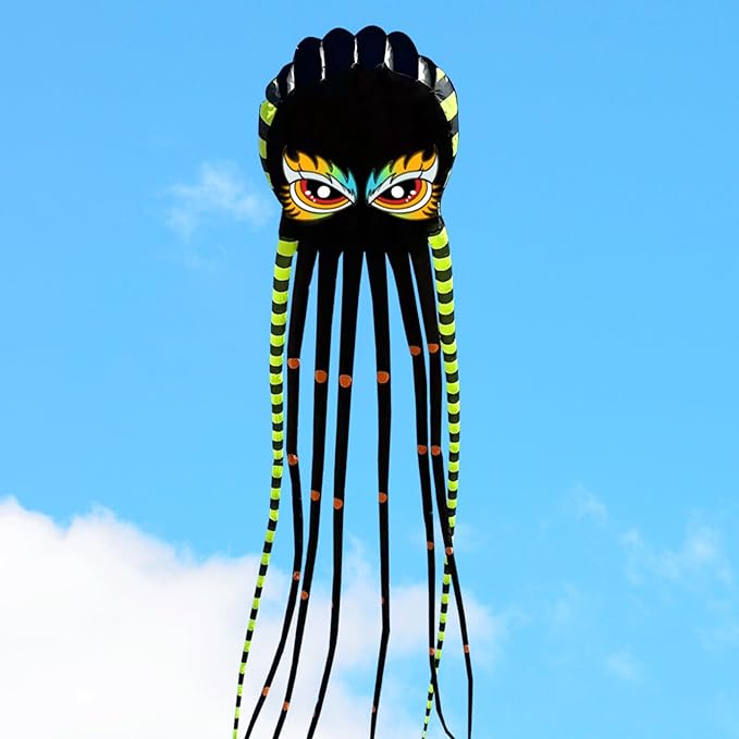 Kites for Adults Giant Octopus Kite 26ft for Outdoor Fun Large 3D Kite with Reel for Beach, Park, and Family Gatherings - Durable Design Easy to Fly