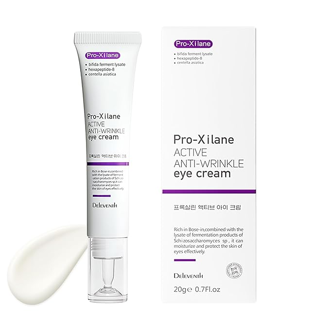 DEleventh Korean Brand Pro-Xilane Active Anti-Wrinkle Eye Cream 20g / Anti-Aging, Anti-Oxidation, Fade Fine Lines, Reduces Wrinkles, Dark Circles & Puffiness for Youthful, Bright Eyes