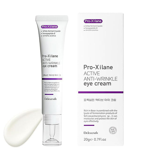 DEleventh Korean Brand Pro-Xilane Active Anti-Wrinkle Eye Cream 20g / Anti-Aging, Anti-Oxidation, Fade Fine Lines, Reduces Wrinkles, Dark Circles & Puffiness for Youthful, Bright Eyes