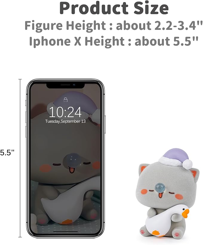 BEEMAI Mitao Cat Love is Like A Peach Series 8PCs (Set of 8 No Repeat) Blind Box Random Design Cute Figures Collectible Toys Birthday Gifts
