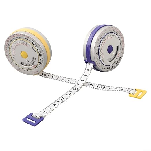 BMI Body Mass Index Tape Measure, Retractable Design with Lock Button, Plastic Material for Diet Fitness Tracking, 150cm/200cm Options(3PCS blue)